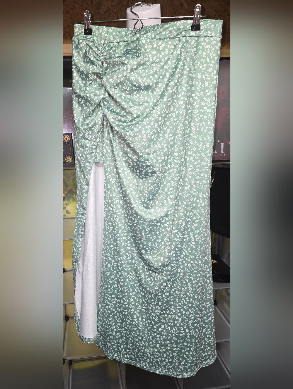 #101 SHEIN Curvy Mint Green Floral Dress